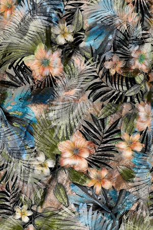 复古呢绒热带印花华亿平台图片