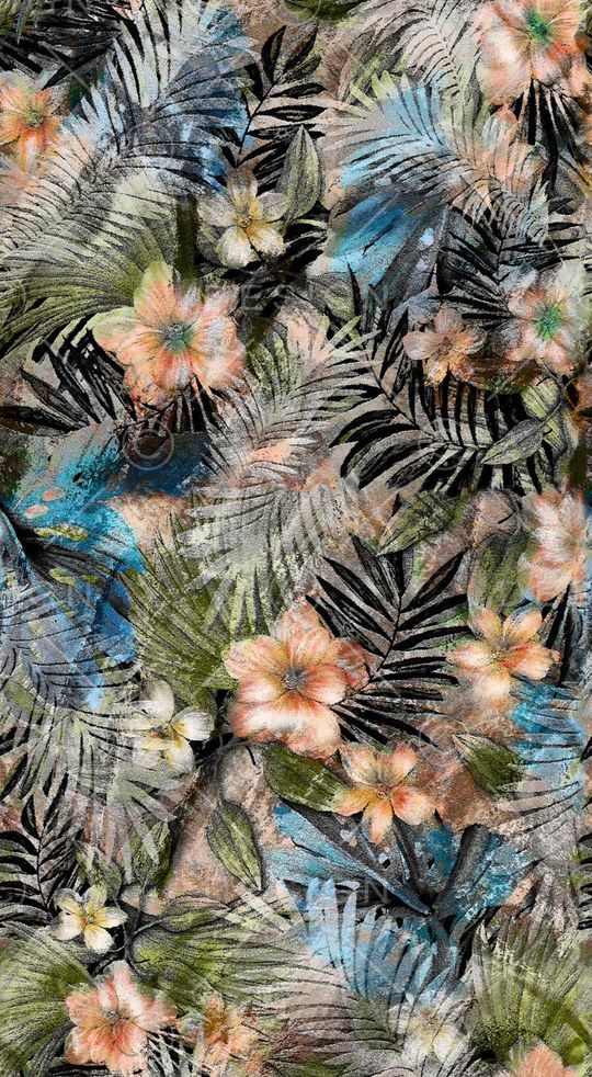 复古呢绒热带印花华亿平台图片