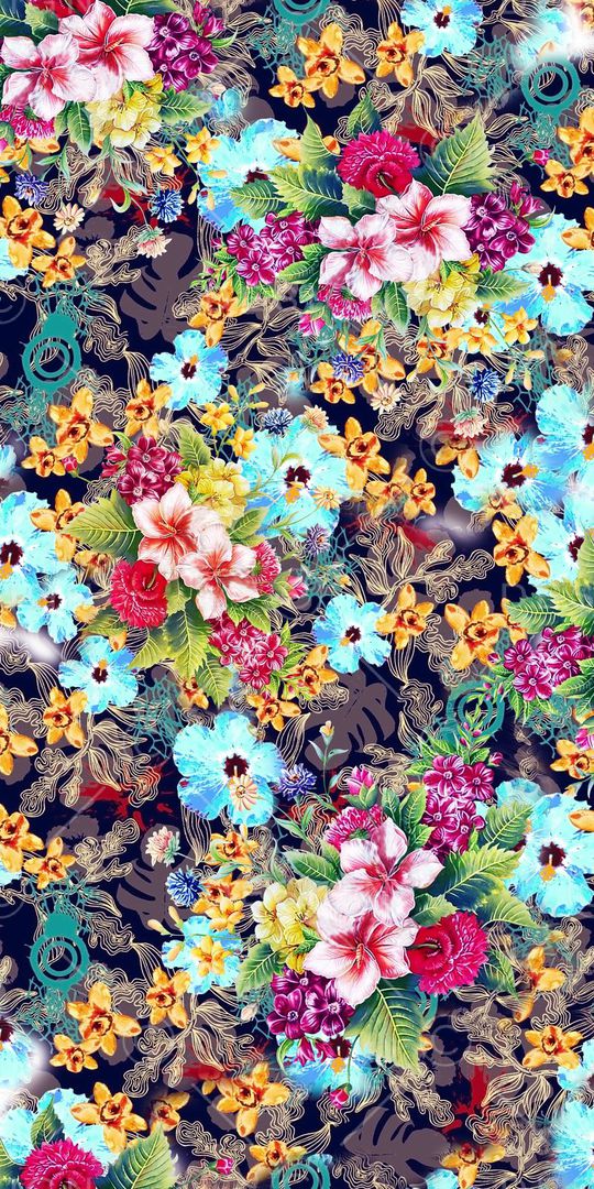 数码小碎花印花华亿平台图片