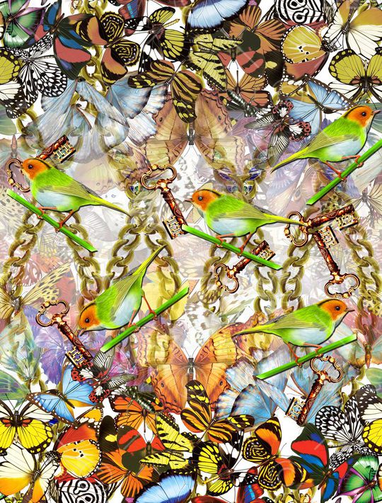 时尚绚丽印花华亿平台图片