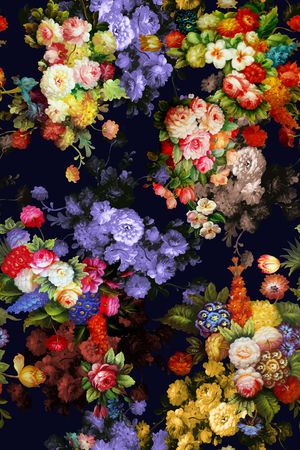 花卉印花华亿平台图片