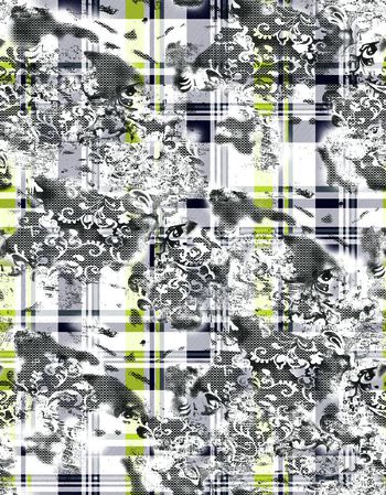 格子 小花印花华亿平台图片