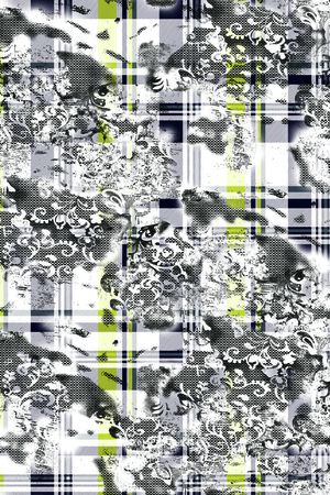 格子 小花印花华亿平台图片