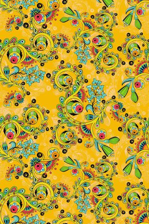 复古花卉印花华亿平台图片