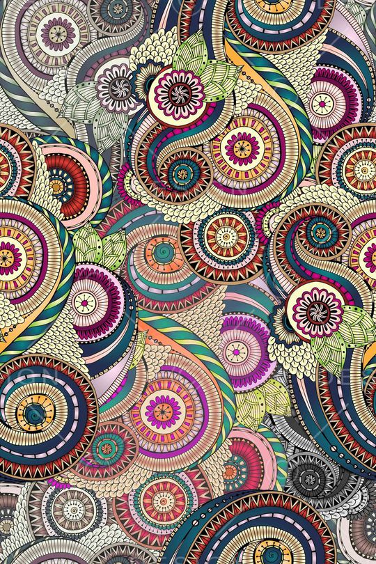 抽象几何花卉印花华亿平台图片