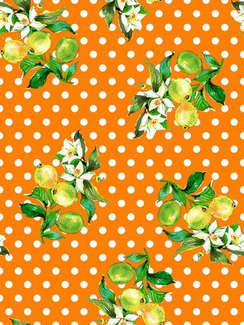 396335-水果点子花卉满版印花