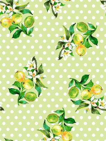 396336-水果点子花卉满版印花