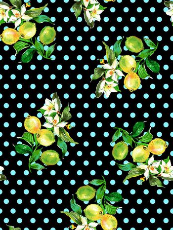 396337-水果点子花卉满版印花