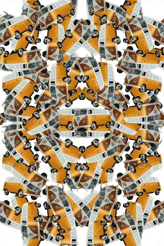 时尚复古满版车车印花华亿平台图片