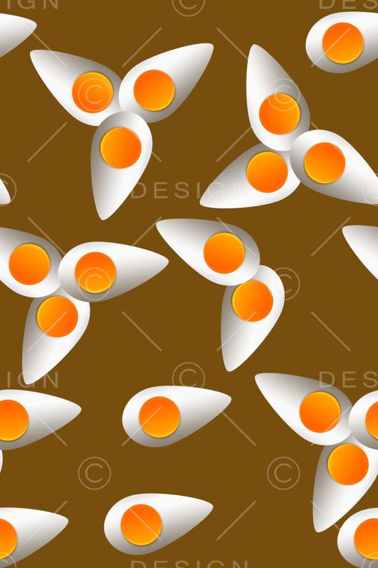 立体感3D煎蛋风车印花华亿平台图片