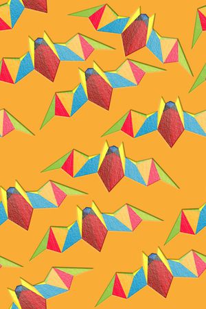 复古时尚五彩纸蝙蝠感觉棒棒哒印花华亿平台图片