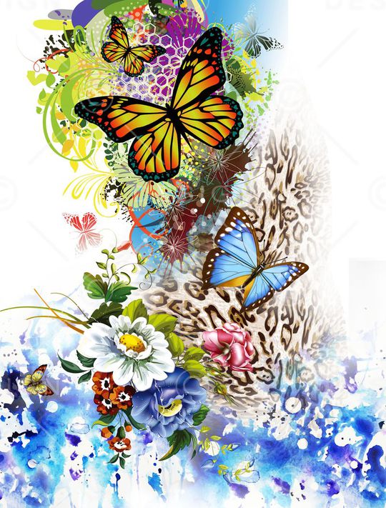 时尚绚丽印花华亿平台图片