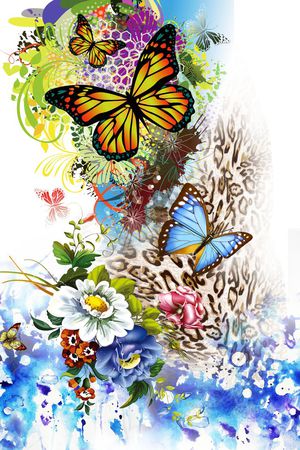 时尚绚丽印花华亿平台图片