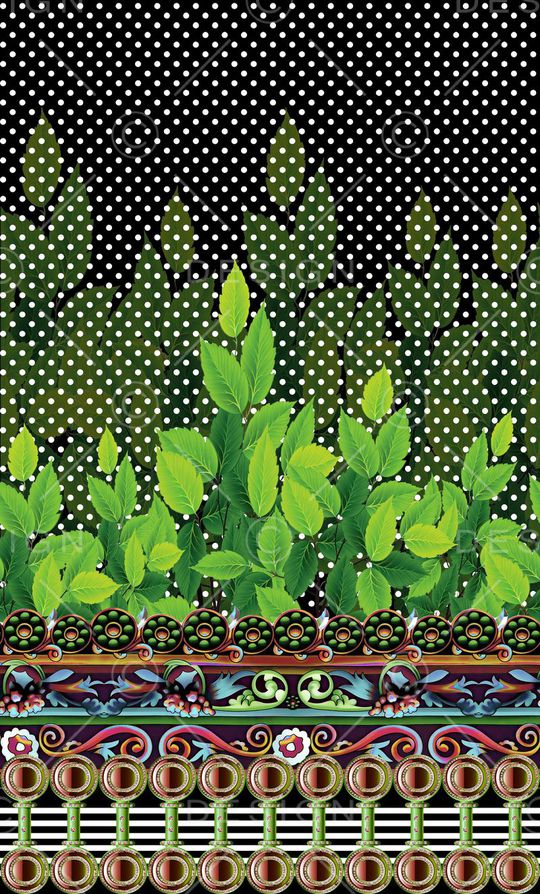 格子树叶印花华亿平台图片