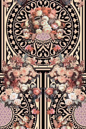 复古印花华亿平台图片