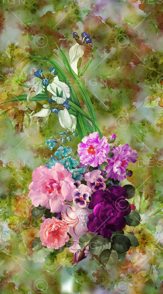 花卉印花华亿平台图片