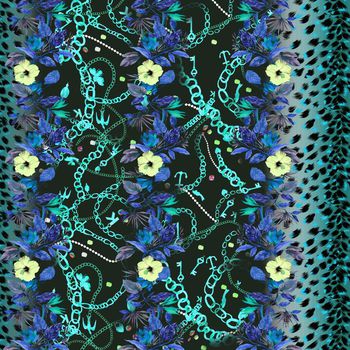 396598-链条植物热带印花