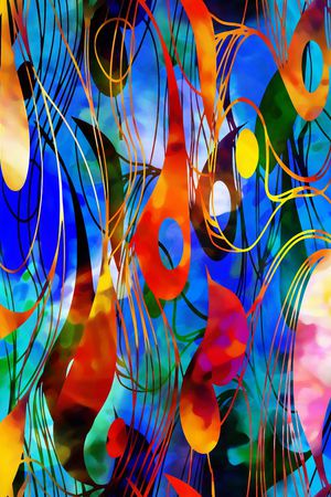 抽象印花华亿平台图片