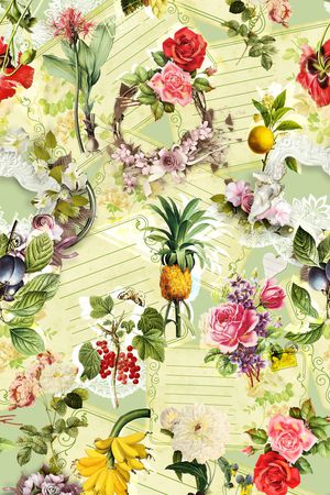 复古印花华亿平台图片