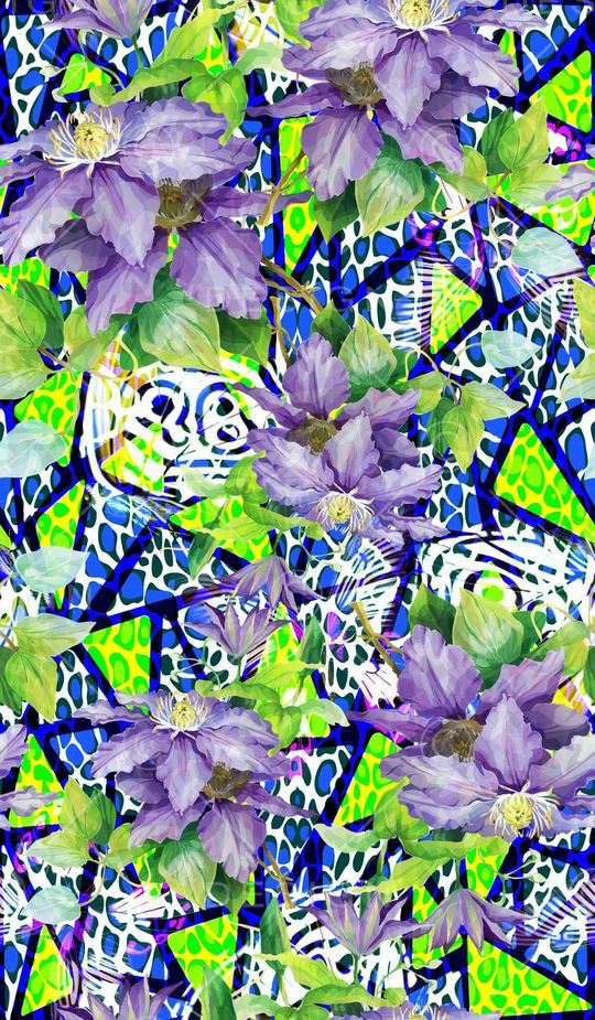 花卉印花华亿平台图片