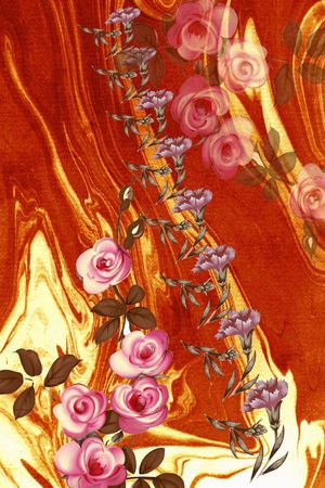 花卉印花华亿平台图片