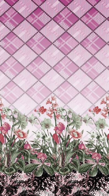 396822-格子花草抽象效果