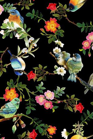 花卉 鸟 刺绣印花华亿平台图片