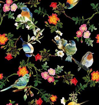 396955-宫廷风刺绣花鸟设计