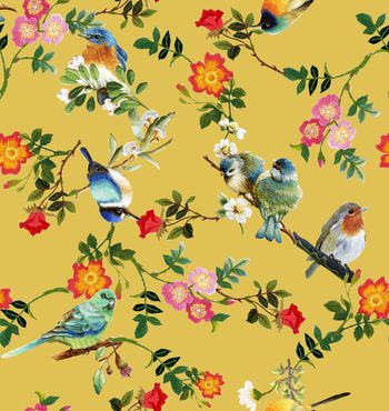 396956-宫廷风刺绣花鸟设计