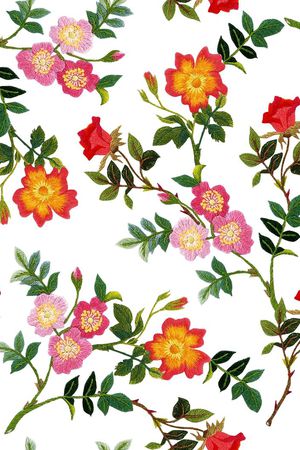 花卉 绣花印花华亿平台图片