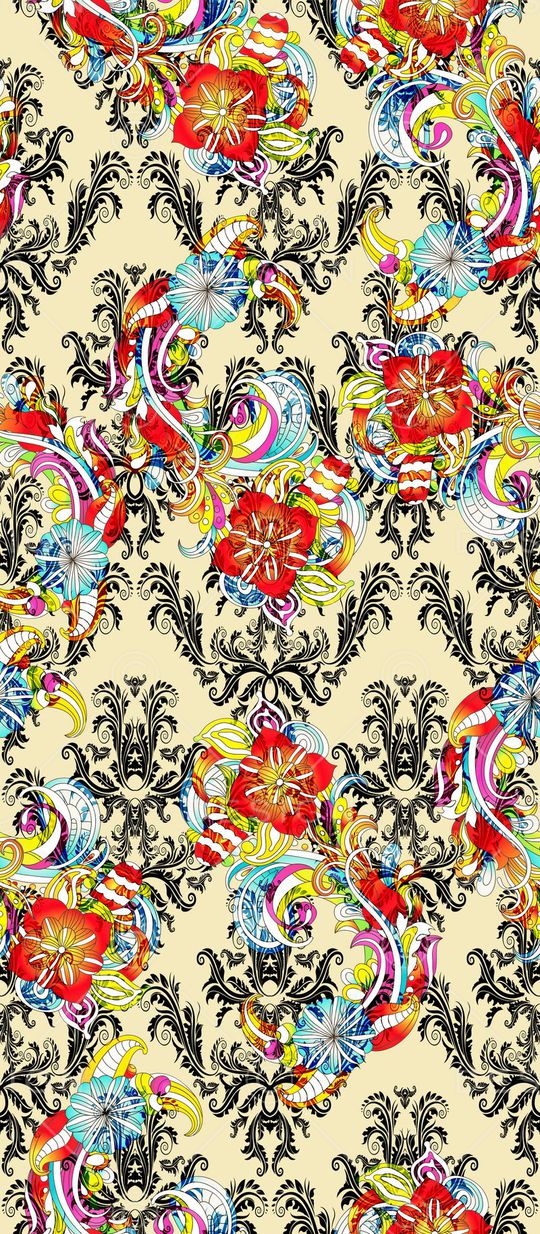 巴洛克印花华亿平台图片