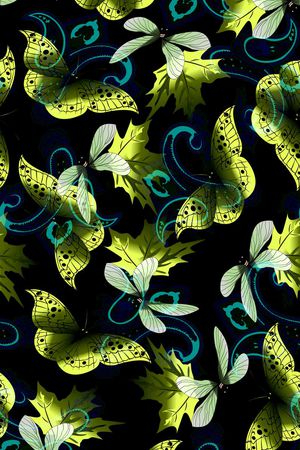 蝴蝶印花华亿平台图片