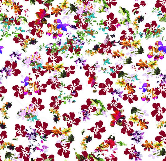 花卉印花华亿平台图片