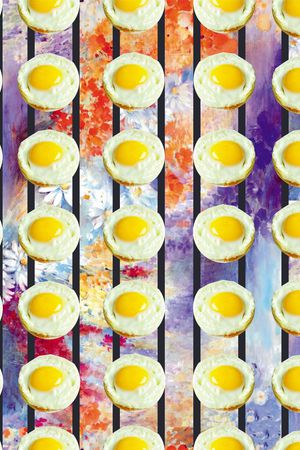 荷包蛋印花华亿平台图片