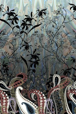 树枝印花华亿平台图片