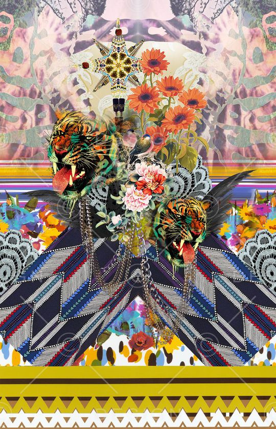 抽象印花华亿平台图片