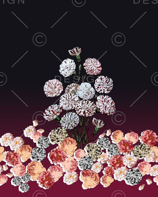 欧式花印花华亿平台图片