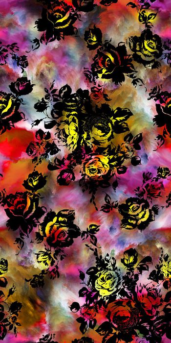 397196-写意水墨彩色云纹玫瑰花秋冬打底裤羽