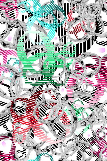 397203-人体缠绕条纹艺术渐变