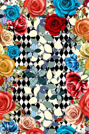 花卉印花华亿平台图片