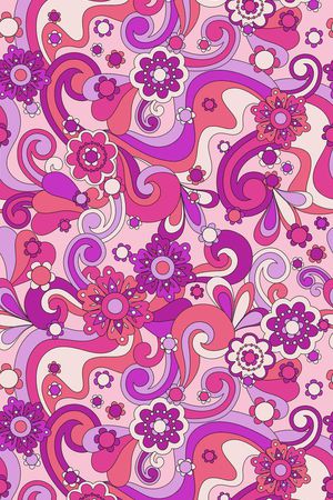 抽象花卉印花华亿平台图片