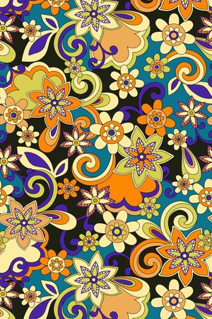 抽象花卉印花华亿平台图片