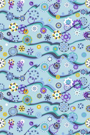 简单花卉印花华亿平台图片