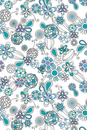 简单抽象花卉印花华亿平台图片