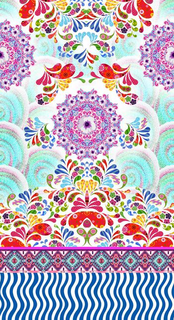 397299-民族风抽象拼贴风格佩斯利彩绘螺旋纹