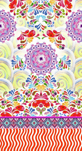 397300-民族风抽象拼贴风格佩斯利彩绘螺旋纹