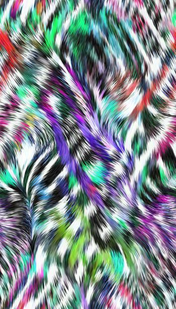 397320-彩色动物纹理抽象豹纹毛皮女装野性奔