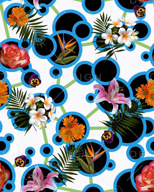 圆点印花华亿平台图片