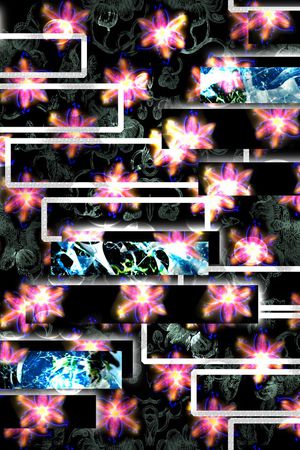 未来感 视错 叠加印花华亿平台图片