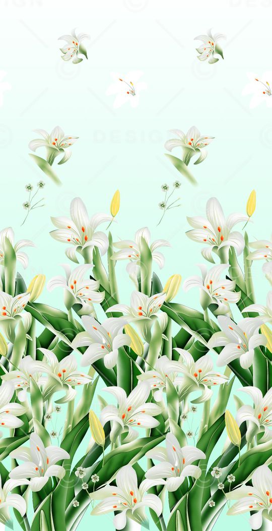 百合花印花华亿平台图片